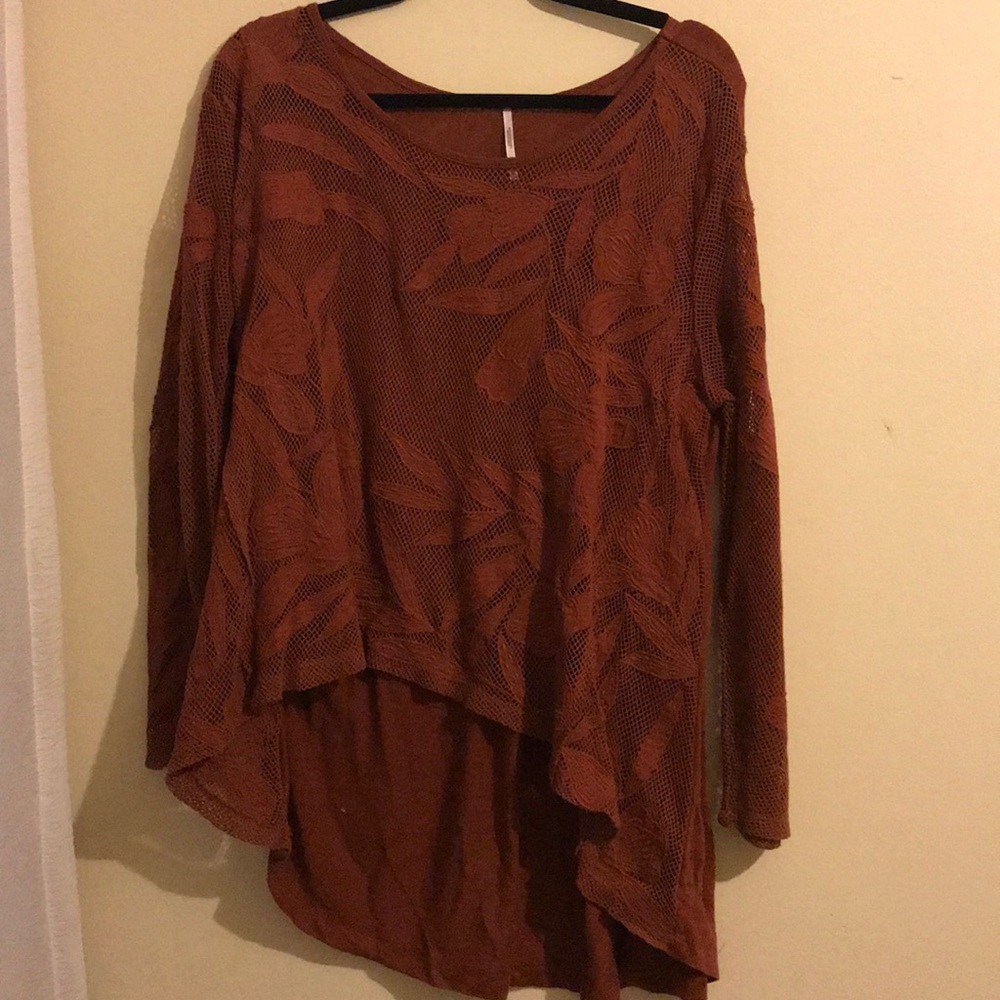 Free People Orange Tunic